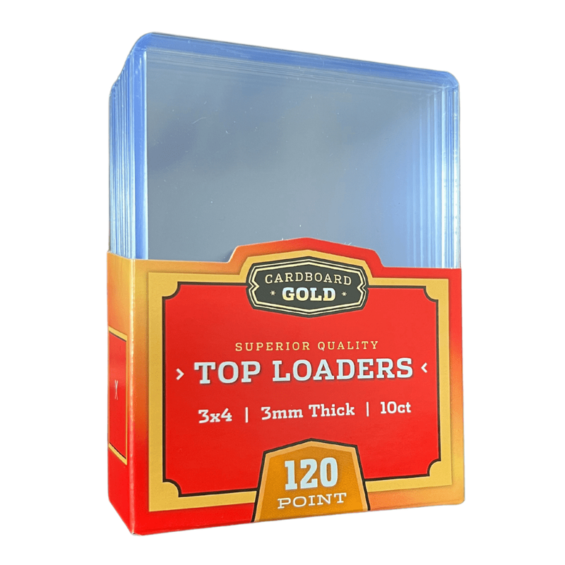 Cardboard Gold 3x4 Toploaders (120pt) - 10 Count Pack