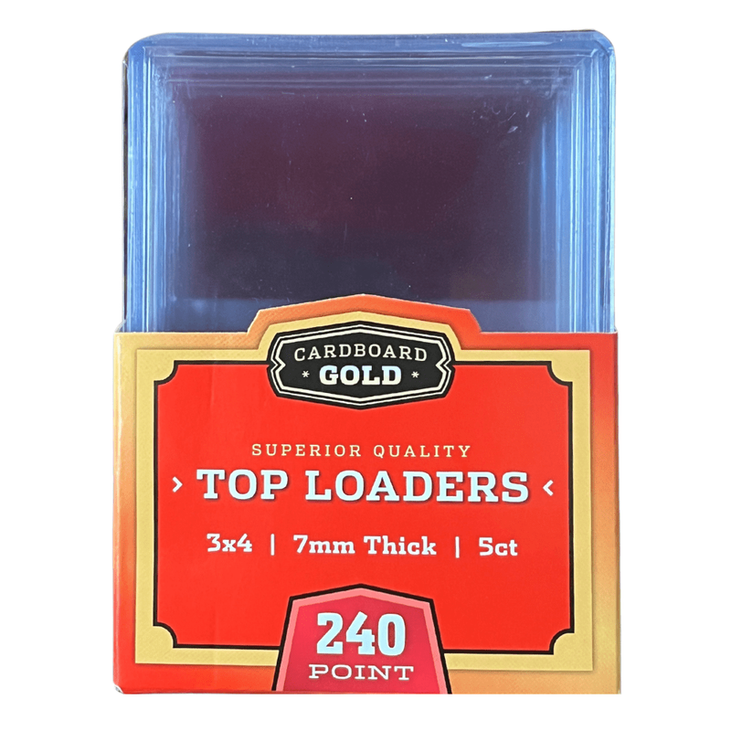 Cardboard Gold 3x4 Toploaders (240pt) - 5 Count Pack