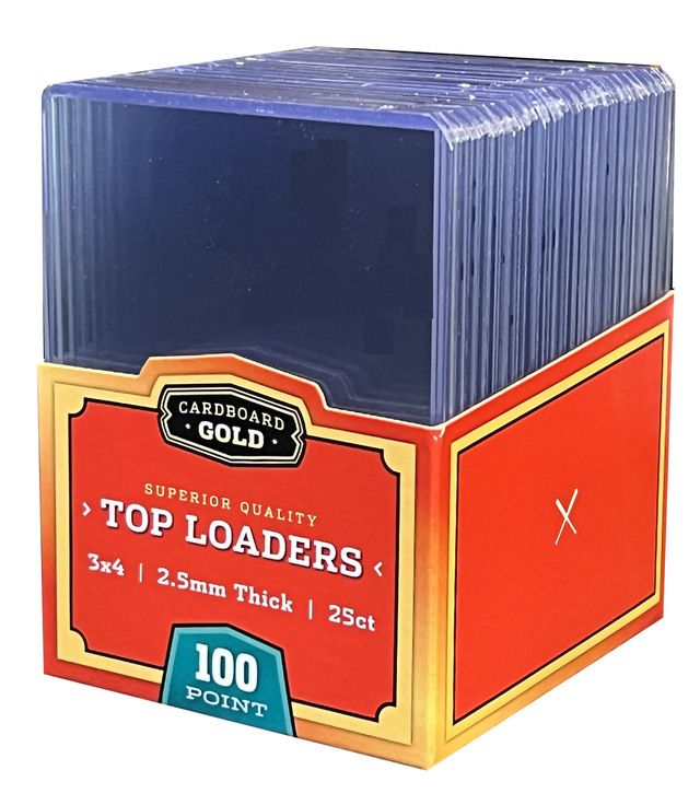 Cardboard Gold 3x4 Toploaders (100pt) - 25 Count Pack