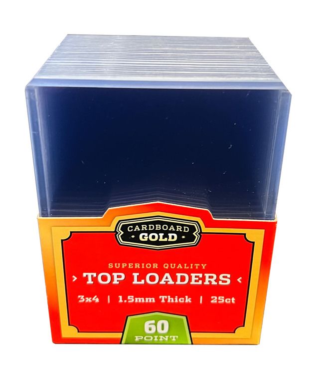 Cardboard Gold 3x4 Toploaders (60pt) - 25 Count Pack